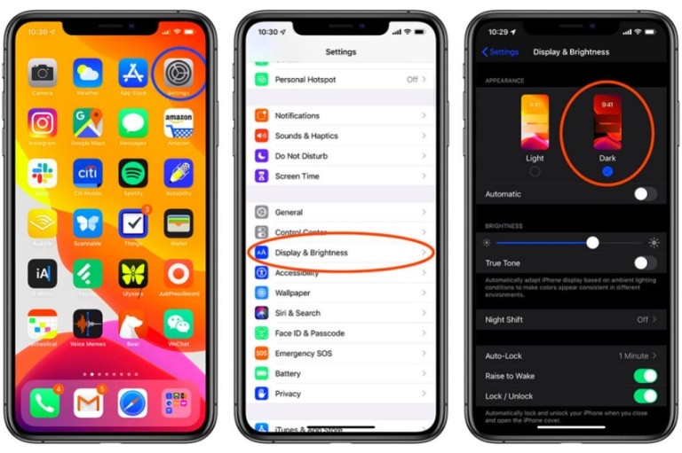 How to activate the dark mode and put the iPhone completely black