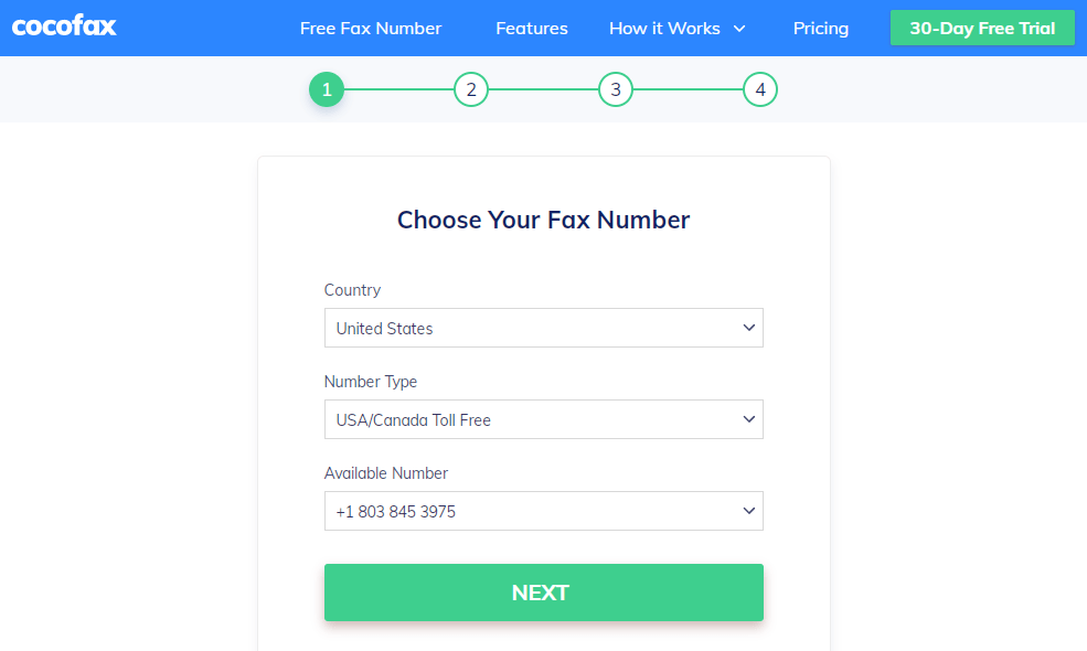 free-trial-choose-fax-number-
