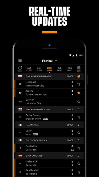 LiveScore is widely used both on iOS devices and Android platforms because it offers direct access to so many amazing games such as tennis, ice hockey, cricket, basketball and even more/ Ph: apkpure.com