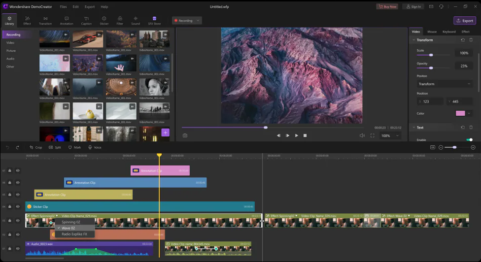 How to Add Some Effect and Export Video with DemoCreator